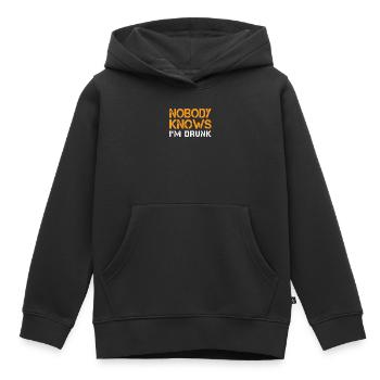Citation drôle - Sweat Premium à capuche enfant bio - noir - Devant - AI Model Kid Male (0cm)