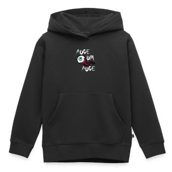 Auge um Auge - Kinder Premium Organic Hoodie - Schwarz - Vorne - AI Model Kid Male (0cm)