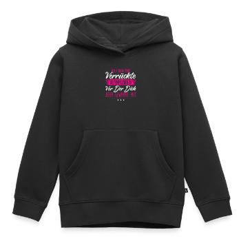Ich Bin Die Verrückte Altenpflegerin Vor Der Dich - Kinder Premium Organic Hoodie - Schwarz - Vorne - AI Model Kid Male (0cm)