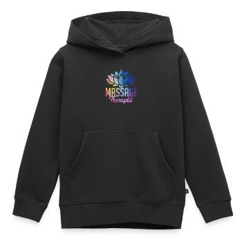 Massage Therapist - Sweat Premium à capuche enfant bio - noir - Devant - AI Model Kid Male (0cm)