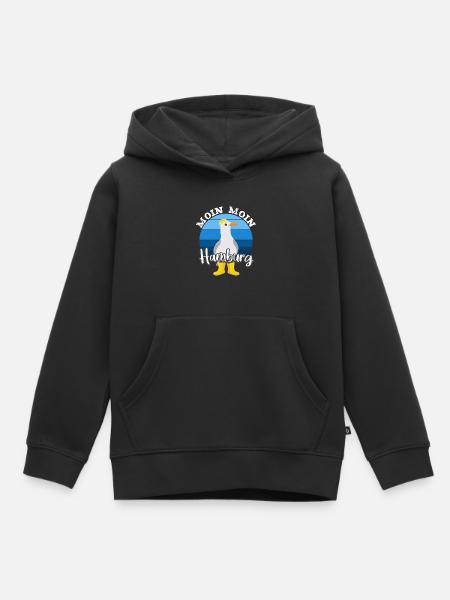 Moin Moin Hamburg - Kinder Premium Organic Hoodie - Schwarz