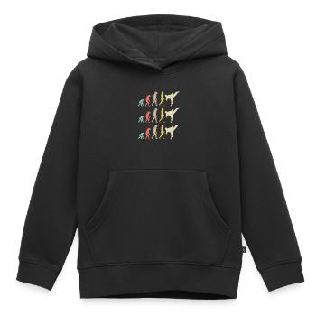 Karate Evolution - Taekwondo - Kinder Premium Organic Hoodie - Schwarz - Vorne - AI Model Kid Male (0cm)