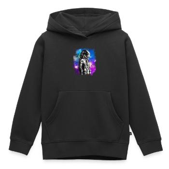 Astronaute de la NASA Lune Espace coloré Astro Galaxy St - Sweat Premium à capuche enfant bio - noir - Devant - AI Model Kid Male (0cm)
