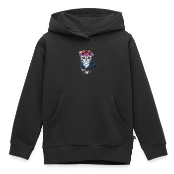 Crâne en sucre de Pitbull - Halloween - Sweat Premium à capuche enfant bio - noir - Devant - AI Model Kid Male (0cm)