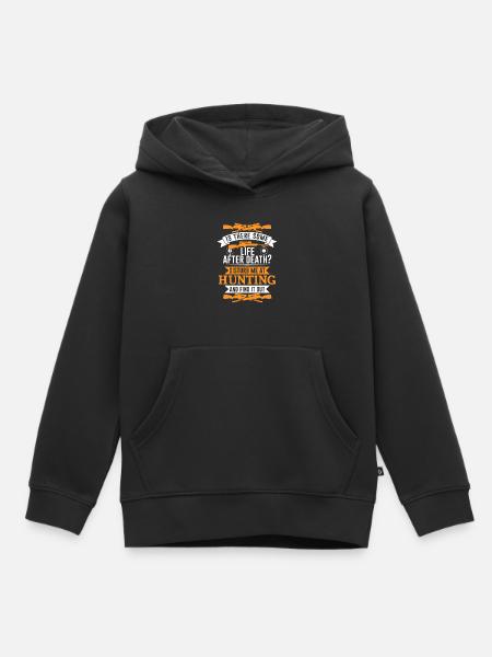 Chasse chasse - Sweat Premium à capuche enfant bio - noir