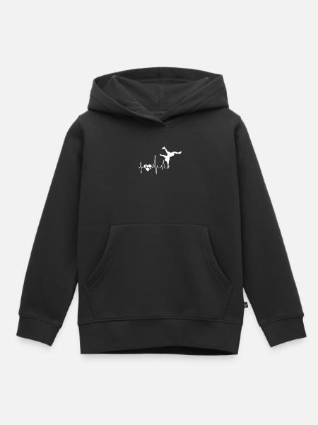 Breakdance Breakdance Heartbeat - Sweat Premium à capuche enfant bio - noir