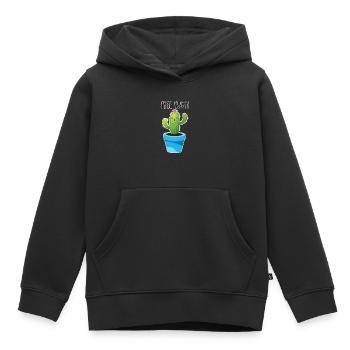 câlins gratuits cactus câlin drôle cadeau câlin moi - Sweat Premium à capuche enfant bio - noir - Devant - AI Model Kid Male (0cm)