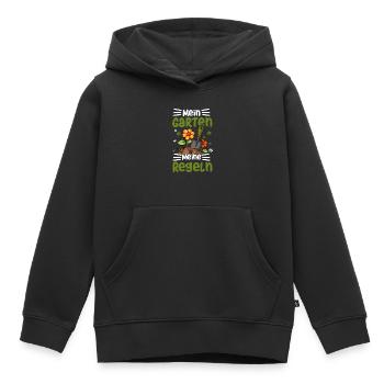 Mein Garten Meine Regeln Lustig Gärtner - Kinder Premium Organic Hoodie - Schwarz - Vorne - AI Model Kid Male (0cm)