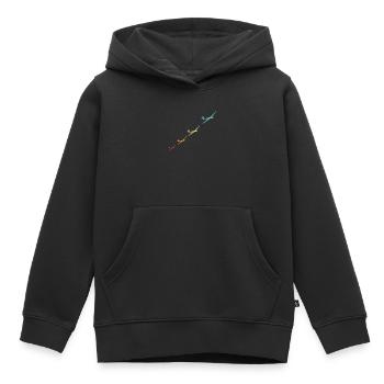 Vol à voile vintage tshirt geschenk - Sweat Premium à capuche enfant bio - noir - Devant - AI Model Kid Male (0cm)