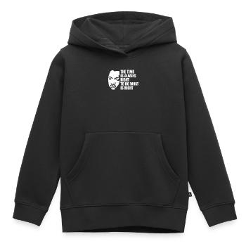 Martin Luther rêve dire cadeau - Sweat Premium à capuche enfant bio - noir - Devant - AI Model Kid Male (0cm)