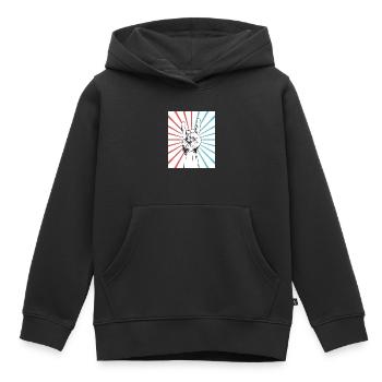 Rock & Roll - Sweat Premium à capuche enfant bio - noir - Devant - AI Model Kid Male (0cm)