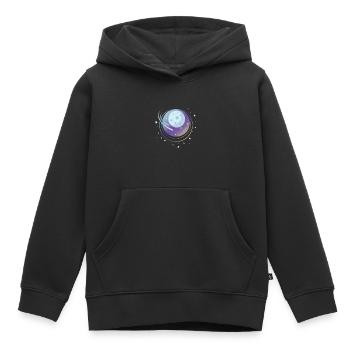 Conception de la comète - Sweat Premium à capuche enfant bio - noir - Devant - AI Model Kid Male (0cm)