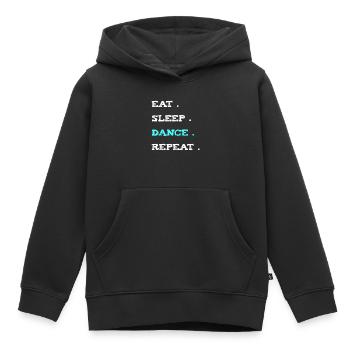 Danseur danseur danse - Sweat Premium à capuche enfant bio - noir - Devant - AI Model Kid Male (0cm)