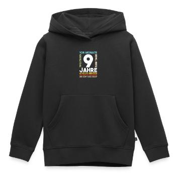 9. Geburtstag Neun Jahre Cool Drauf Geschenk Shirt - Kinder Premium Organic Hoodie - Schwarz - Vorne - AI Model Kid Male (0cm)
