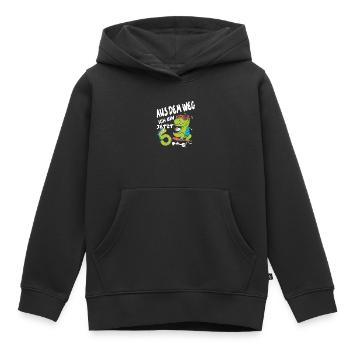 Kinder Geschenk zum 5 Geburtstag Skating Dino - Kinder Premium Organic Hoodie - Schwarz - Vorne - AI Model Kid Male (0cm)