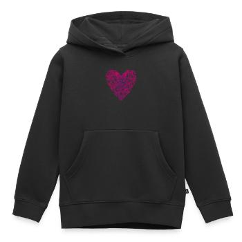 Papillon Papillons Papillon enfants - Sweat Premium à capuche enfant bio - noir - Devant - AI Model Kid Male (0cm)
