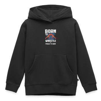 Lutte - Sweat Premium à capuche enfant bio - noir - Devant - AI Model Kid Male (0cm)