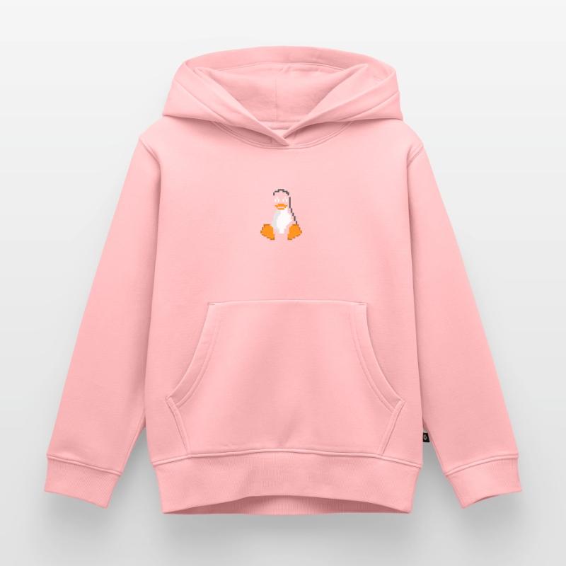 Linux Penguin Pixel Art Sys Admins Computer Hacker Kids Premium Organic Hoodie