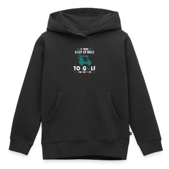 Golf Golfer Golfen - Kinder Premium Organic Hoodie - Schwarz - Vorne - AI Model Kid Male (0cm)