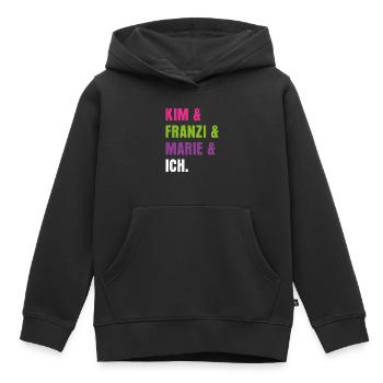 Die Drei !!! Kim & Franzi & Marie & Ich - Kinder Premium Organic Hoodie - Schwarz - Vorne - AI Model Kid Male (0cm)