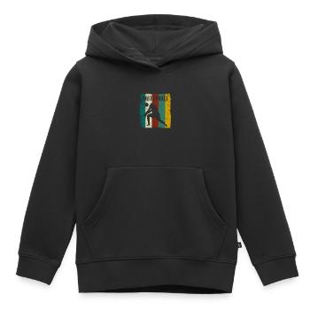 Cadeau de joueur de volley-ball t-shirt de volley-ball - Sweat Premium à capuche enfant bio - noir - Devant - AI Model Kid Male (0cm)
