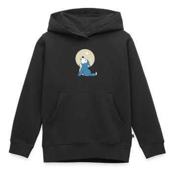 Baby Wolf Mond - Kinder Premium Organic Hoodie - Schwarz - Vorne - AI Model Kid Male (0cm)