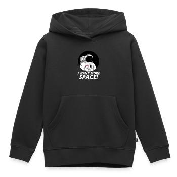 Astronaute Space Gift Nasa Funny Birthday - Sweat Premium à capuche enfant bio - noir - Devant - AI Model Kid Male (0cm)
