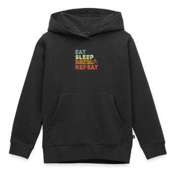 Basketballer Basketball Korb Slamdunk Geschenkidee - Kinder Premium Organic Hoodie - Schwarz - Vorne - AI Model Kid Male (0cm)