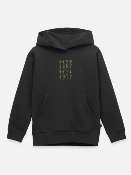 Funny Math Stick Figures Doing Functions - Kids Premium Organic Hoodie - black