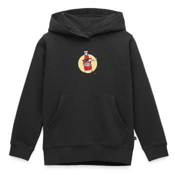 Ketchup Dab Pose Gift Dancing Ketchup Dabbing - Sweat Premium à capuche enfant bio - noir - Devant - AI Model Kid Male (0cm)