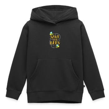 Bienen - Kinder Premium Organic Hoodie - Schwarz - Vorne - AI Model Kid Male (0cm)