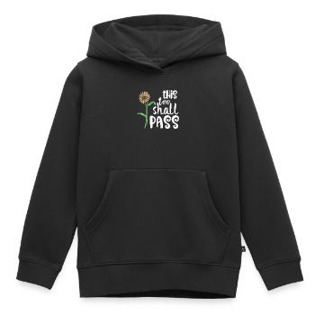 Auch dies wird Good Vibes Faith Quote Fun Gif bestehen - Kinder Premium Organic Hoodie - Schwarz - Vorne - AI Model Kid Male (0cm)