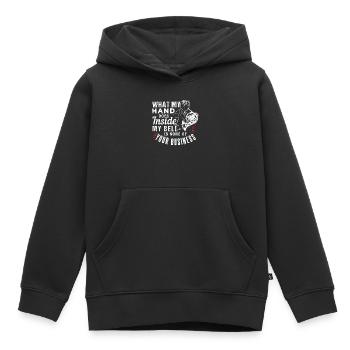Horn French Horn Gift - Kids Premium Organic Hoodie - black - Front - AI Model Kid Male (0cm)