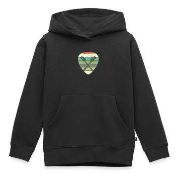 Vintage Bass Guitar Bassist And Bass Player - Sweat Premium à capuche enfant bio - noir - Devant - AI Model Kid Male (0cm)
