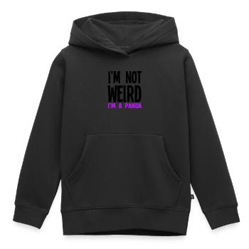 Ich bin nicht komisch Ich bin ein Panda - Kinder Premium Organic Hoodie - Schwarz - Vorne - AI Model Kid Male (0cm)