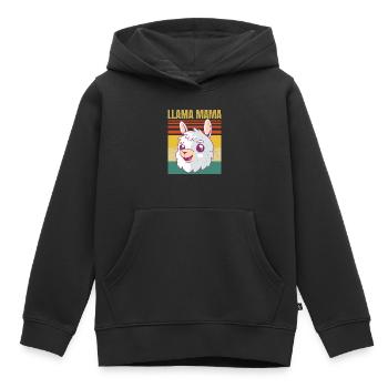 Llama Mama - Pregnancy Announcement Baby Mom - For - Kinder Premium Organic Hoodie - Schwarz - Vorne - AI Model Kid Male (0cm)
