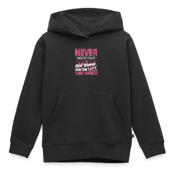 Linedance Western Riverdance Danser idée cadeau - Sweat Premium à capuche enfant bio - noir - Devant - AI Model Kid Male (0cm)