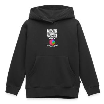 Psychologie femme anthropologie Freud thérapeute - Sweat Premium à capuche enfant bio - noir - Devant - AI Model Kid Male (0cm)