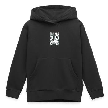 Quad - Kinder Premium Organic Hoodie - Schwarz - Vorne - AI Model Kid Male (0cm)
