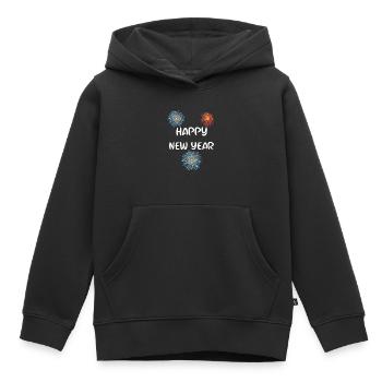 New year happy new year - Kids Premium Organic Hoodie - black - Front - AI Model Kid Male (0cm)