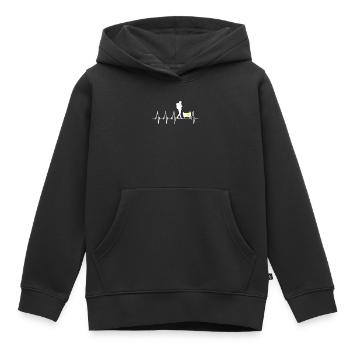 Jakobsweg Pilger Wegweiser Glück - Kinder Premium Organic Hoodie - Schwarz - Vorne - AI Model Kid Male (0cm)