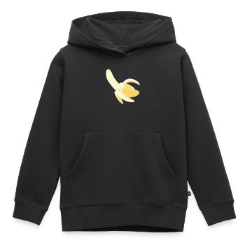 Banane Fruits Amoureux de banane Banane Hommes - Sweat Premium à capuche enfant bio - noir - Devant - AI Model Kid Male (0cm)