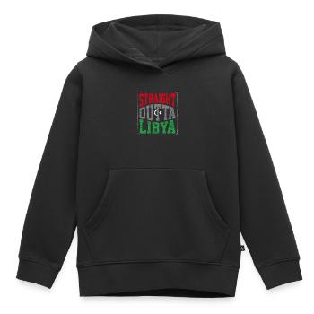 Libya - Kids Premium Organic Hoodie - black - Front - AI Model Kid Male (0cm)