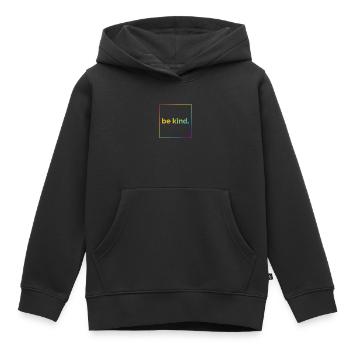 Enfant, gentillesse, diversité, humanité - Sweat Premium à capuche enfant bio - noir - Devant - AI Model Kid Male (0cm)