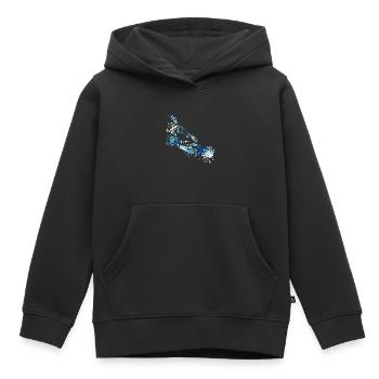 Éclaboussure de canoë - Sweat Premium à capuche enfant bio - noir - Devant - AI Model Kid Male (0cm)