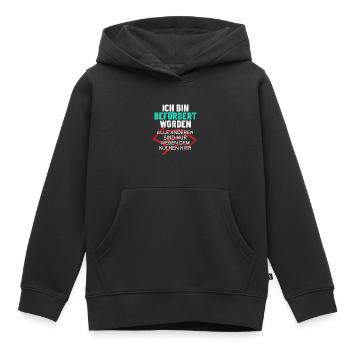 Beförderung Kollege Kollegin Geschenk Büro Arbeit - Kinder Premium Organic Hoodie - Schwarz - Vorne - AI Model Kid Male (0cm)
