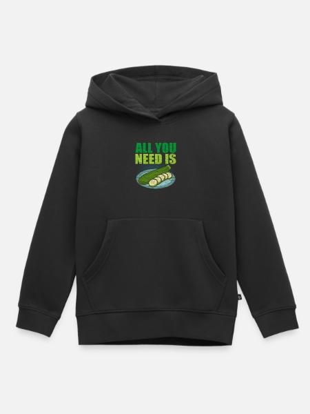 Zucchini - Kinder Premium Organic Hoodie - Schwarz