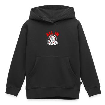 Poker Casino Royal Flush Full House Gambling Karo - Kinder Premium Organic Hoodie - Schwarz - Vorne - AI Model Kid Male (0cm)
