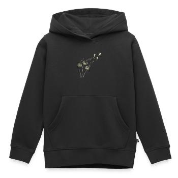 Löwenzahn Elfe - Kinder Premium Organic Hoodie - Schwarz - Vorne - AI Model Kid Male (0cm)