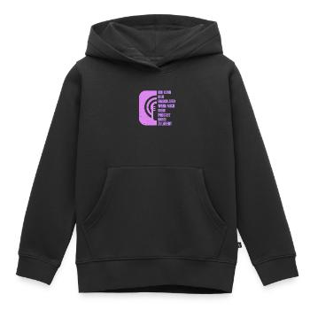 Lustiges Podcast - Ich Kann Nur Mit Podcast - Kinder Premium Organic Hoodie - Schwarz - Vorne - AI Model Kid Male (0cm)